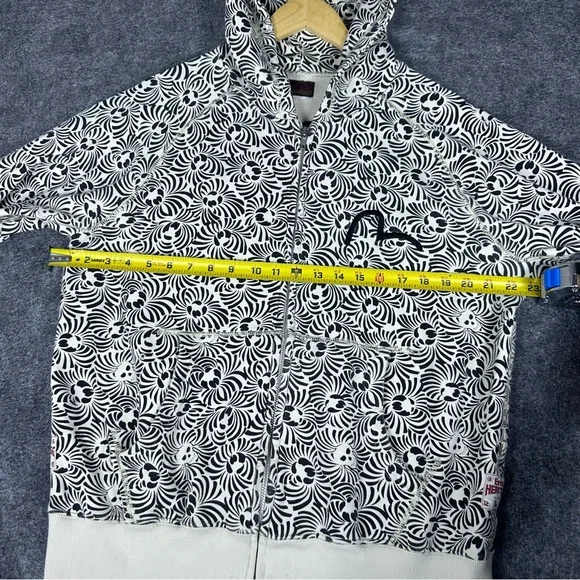 RARE Evisu Y2K 90’s Skulls Skeletons Zip Up Skater Hoodie Men’s Size 2XL